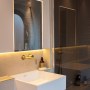 Fulham Riverside | En-suite basin & recessed mirror storage | Interior Designers